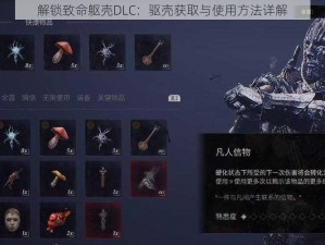 解锁致命躯壳DLC：驱壳获取与使用方法详解