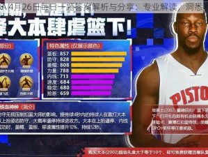 最强NBA 4月26日每日一题答案解析与分享：专业解读，洞悉赛事真相