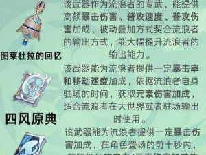 关于原神流浪乐章的深入分析与独特体验