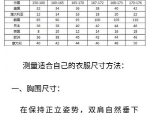 国产尺码和欧洲尺码表对照表对比-如何对比国产尺码和欧洲尺码表？