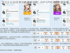 万王之王3D圣者加点策略详解：PVP与PVE天赋配置指南