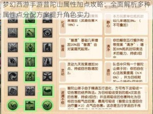 梦幻西游手游普陀山属性加点攻略：全面解析多种属性点分配方案提升角色实力