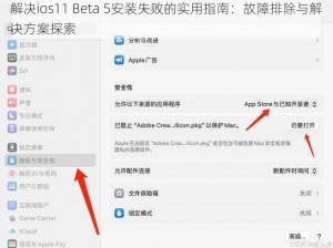 解决ios11 Beta 5安装失败的实用指南：故障排除与解决方案探索