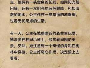 公主与少年的奇幻之旅：一场跨越界限的冒险故事简介