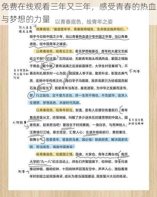 免费在线观看三年又三年，感受青春的热血与梦想的力量