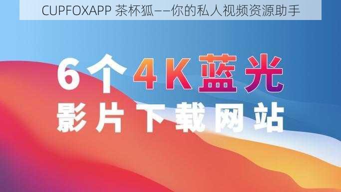 CUPFOXAPP 茶杯狐——你的私人视频资源助手