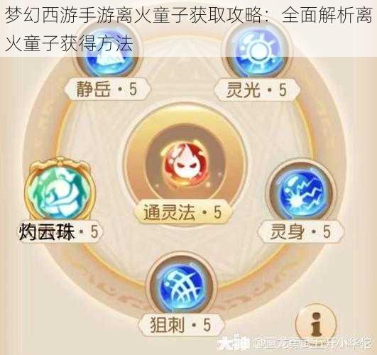 梦幻西游手游离火童子获取攻略：全面解析离火童子获得方法