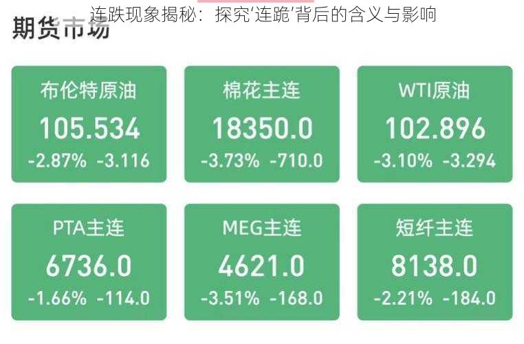 连跌现象揭秘：探究‘连跪’背后的含义与影响