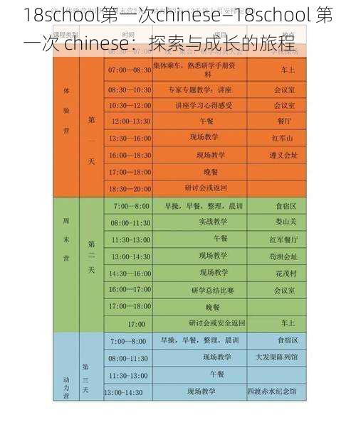 18school第一次chinese—18school 第一次 chinese：探索与成长的旅程