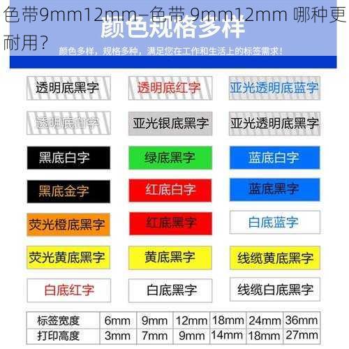 色带9mm12mm—色带 9mm12mm 哪种更耐用？