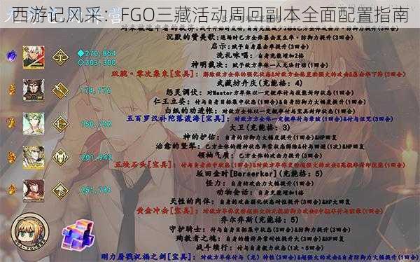 西游记风采：FGO三藏活动周回副本全面配置指南