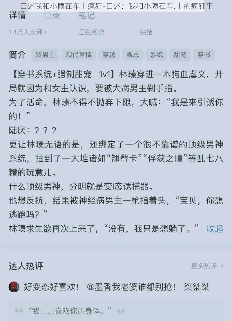 口述我和小䧅在车上疯狂-口述：我和小䧅在车.上的疯狂事