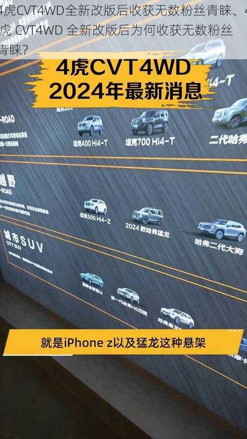 4虎CVT4WD全新改版后收获无数粉丝青睐、4 虎 CVT4WD 全新改版后为何收获无数粉丝青睐？