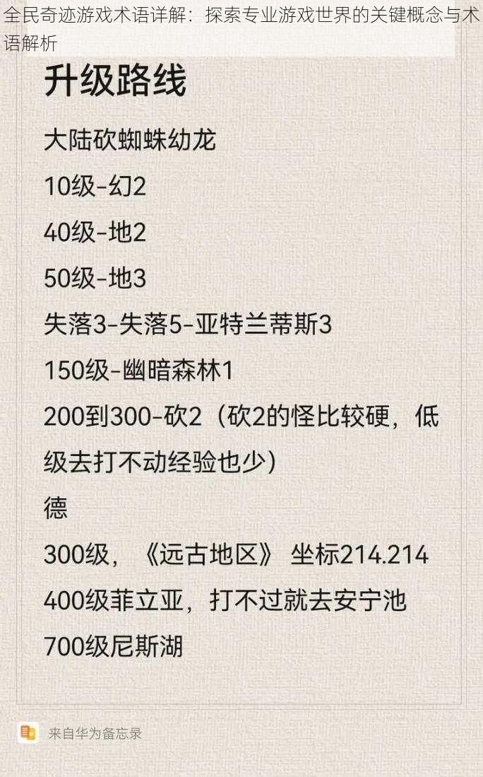 全民奇迹游戏术语详解：探索专业游戏世界的关键概念与术语解析