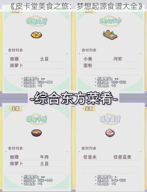 《皮卡堂美食之旅：梦想起源食谱大全》