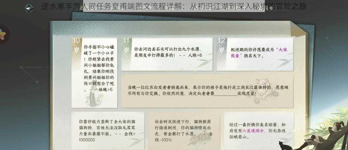 逆水寒手游人间任务皇甫端图文流程详解：从初识江湖到深入秘境的冒险之旅