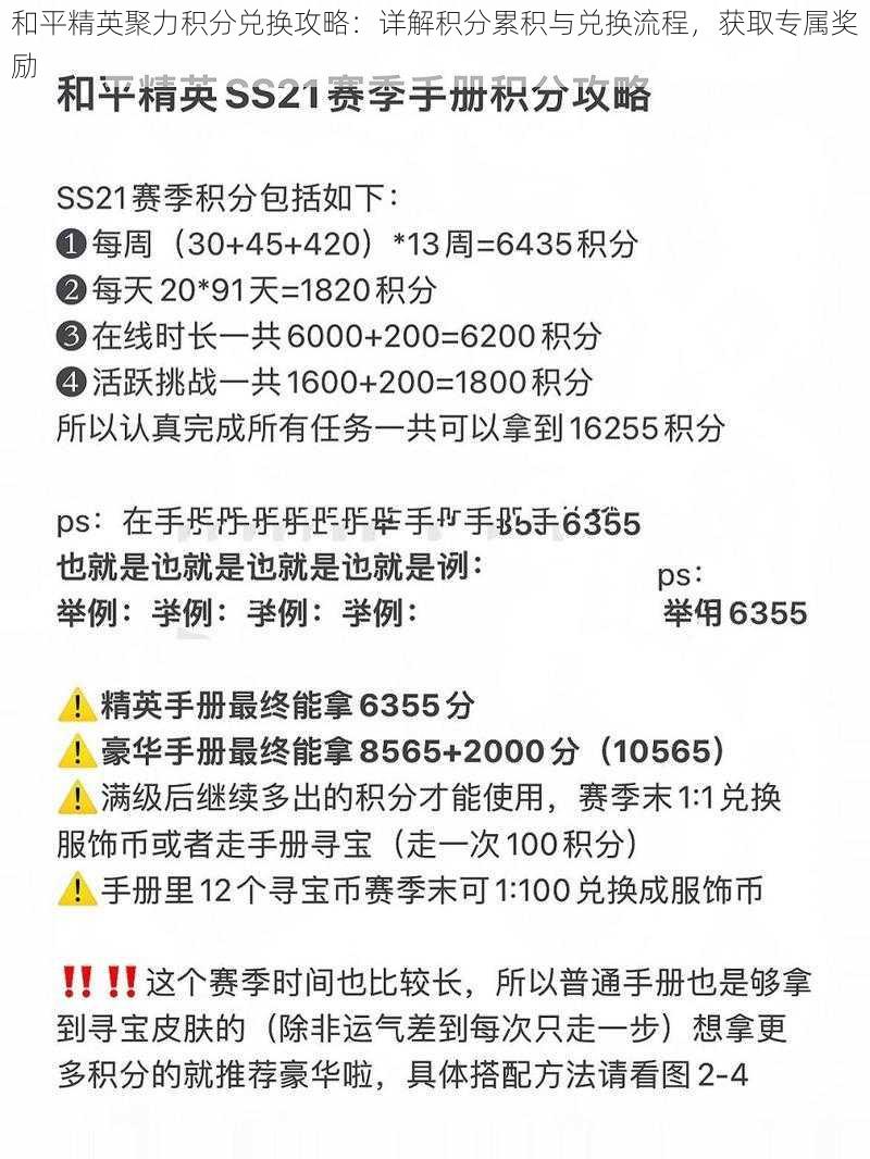 和平精英聚力积分兑换攻略：详解积分累积与兑换流程，获取专属奖励