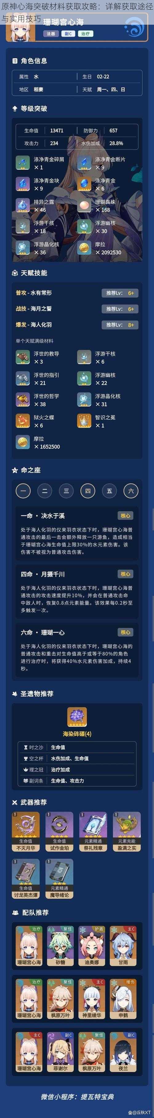 原神心海突破材料获取攻略：详解获取途径与实用技巧